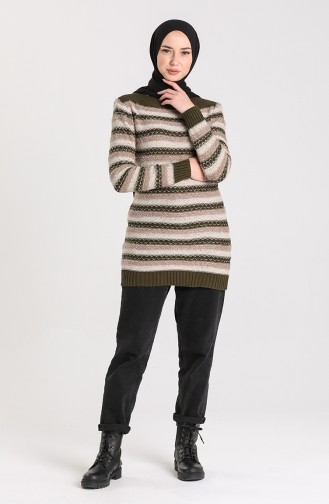 Knitwear Garnish Soft Sweater 1087-06 Khaki 1087-06