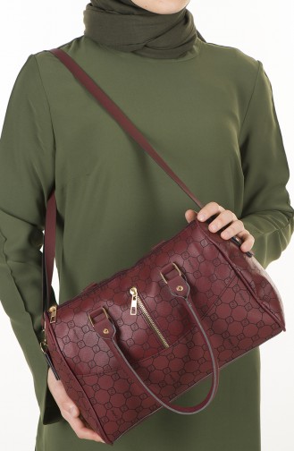 Claret Red Shoulder Bags 34-03