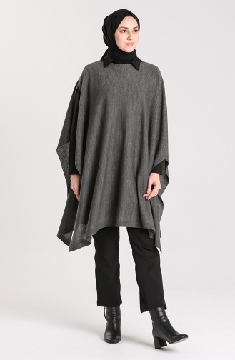 Knitwear Poncho 2002-33 Dark Anthracite 2002-33