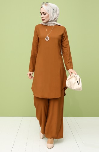 Necklace Tunic Trousers Double Suit 5001-02 Tobacco 5001-02