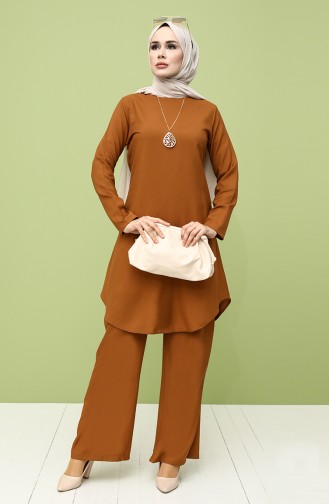 Necklace Tunic Trousers Double Suit 5001-02 Tobacco 5001-02