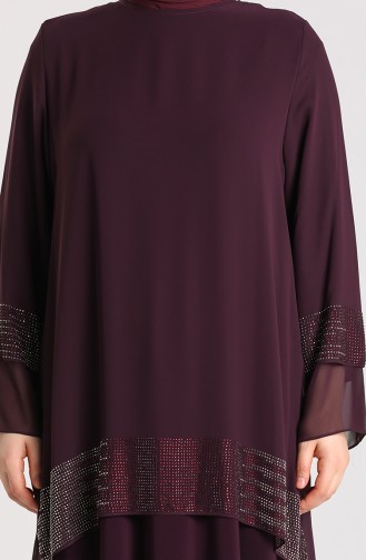 Lila Hijab-Abendkleider 9300-03