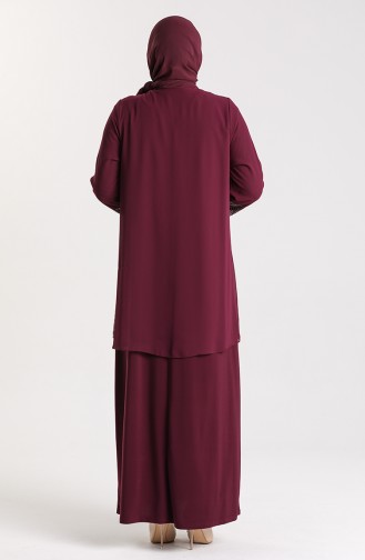 Zwetschge Hijab-Abendkleider 9300-06