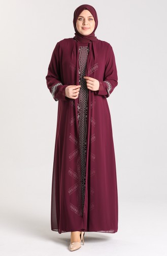 Habillé Hijab Plum 9316-01