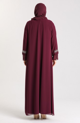 Zwetschge Hijab-Abendkleider 9316-01