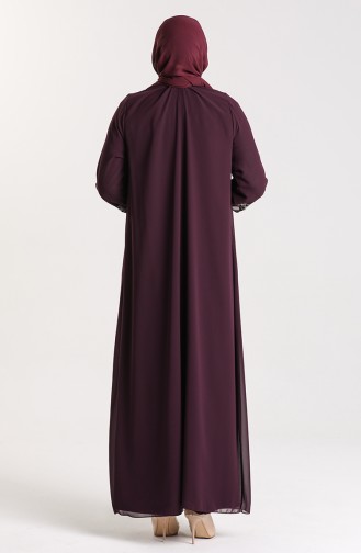 Purple İslamitische Avondjurk 9316-02