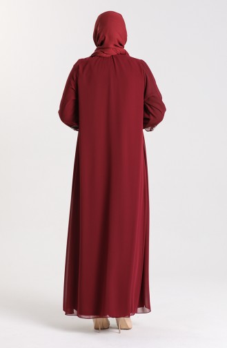 فساتين سهرة بتصميم اسلامي أحمر كلاريت 9316-07