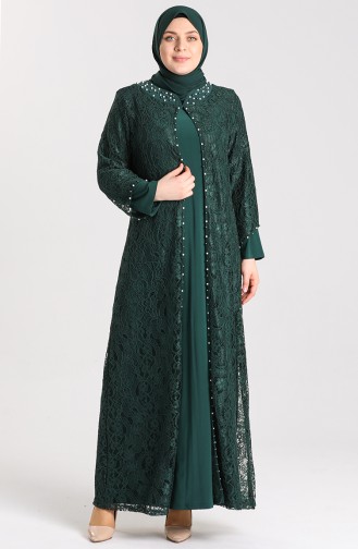 Habillé Hijab Vert emeraude 9355-01