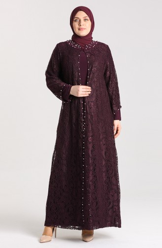 Lila Hijab-Abendkleider 9355-03