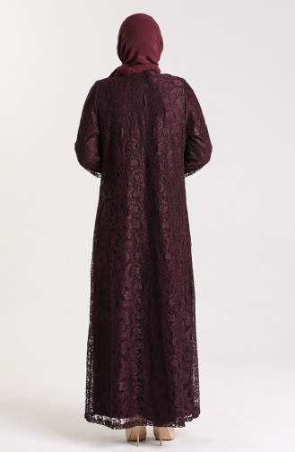 Purple İslamitische Avondjurk 9355-03