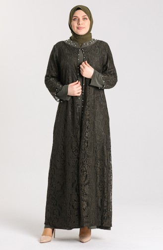 Senf Hijab-Abendkleider 9355-04