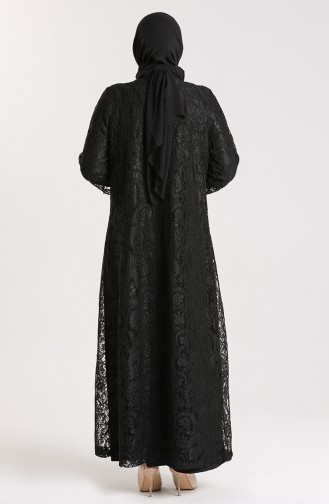 فساتين سهرة بتصميم اسلامي أسود 9355-06