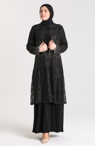 Habillé Hijab Noir 9392-01