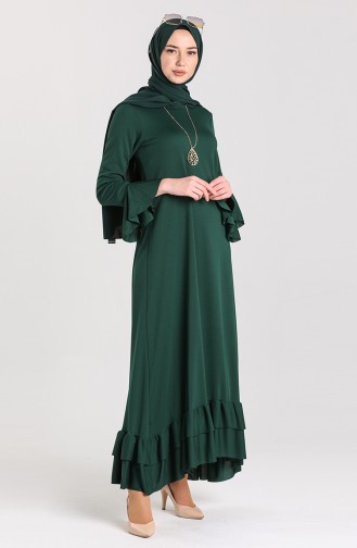 Habillé Hijab Vert emeraude 5082-02