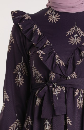 Dark Purple Hijab Dress 21Y8225-10