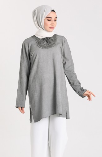 Chile Cloth Lace Tunic 5454-02 Gray 5454-02