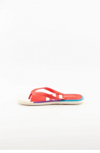 Red Summer Slippers 2862.MM KIRMIZI