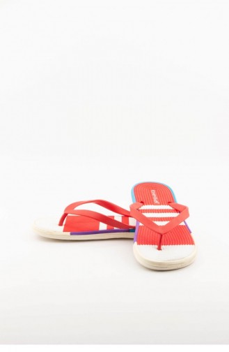 Red Summer Slippers 2862.MM KIRMIZI