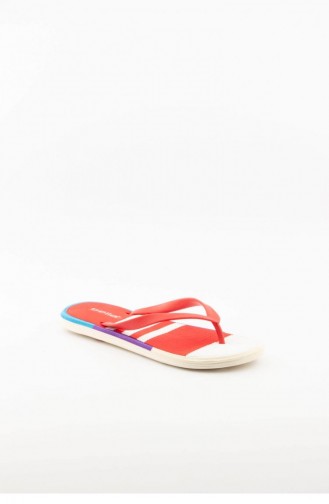 Red Summer Slippers 2862.MM KIRMIZI