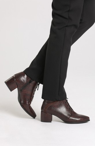Bayan Bot Sİ10-01 Bordo Kroko