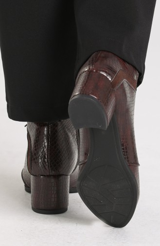 Bayan Bot Sİ10-01 Bordo Kroko