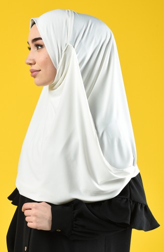 Sefamerve Hijab Gesichtsabdeckung Schal 11100-01 Creme 1100-01