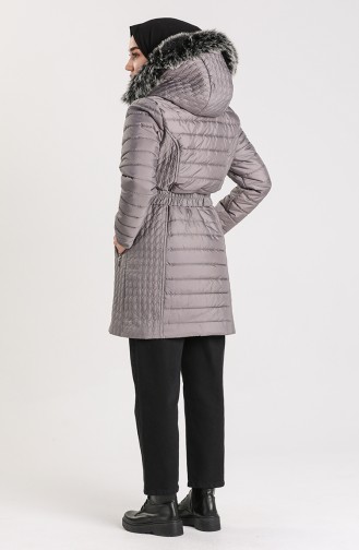 Fur quilted Coat 0911-05 Gray 0911-05