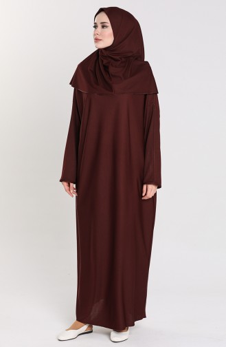 Namaz Elbisesi 4537-06 Bordo