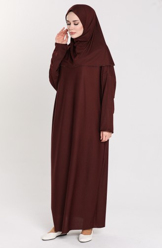 Namaz Elbisesi 4537-06 Bordo