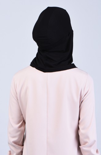 Sefamerve Hijab Gesichtsabdeckung Bonnet 8802-02 Schwarz 8802-02