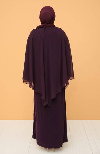 Purple İslamitische Avondjurk 9361-03