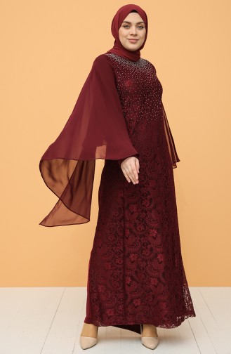 Habillé Hijab Bordeaux 9361-05