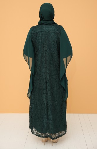 Habillé Hijab Vert emeraude 9364-03