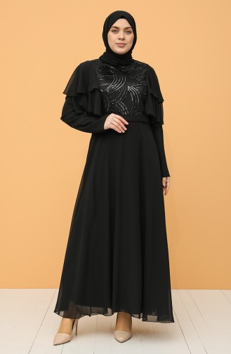 Grau Hijab-Abendkleider 9385-06