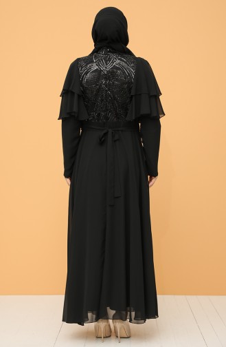 Grau Hijab-Abendkleider 9385-06