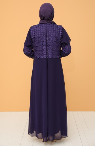 Purple İslamitische Avondjurk 9395-03