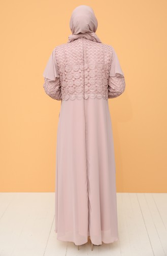 Plus Size Lace Evening Dress 9395-05 Powder 9395-05