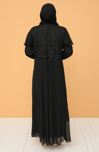 Schwarz Hijab-Abendkleider 9395-06