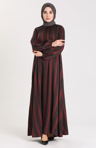 فستان أحمر كلاريت 3241-02