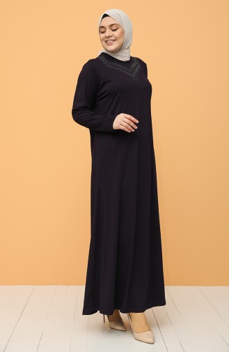 Lila Hijab Kleider 0409-04