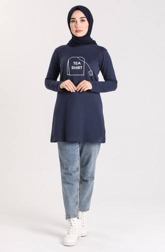 Light Navy Blue Tuniek 3048-21