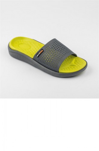 Green Summer Slippers 3216.GRI-YESIL