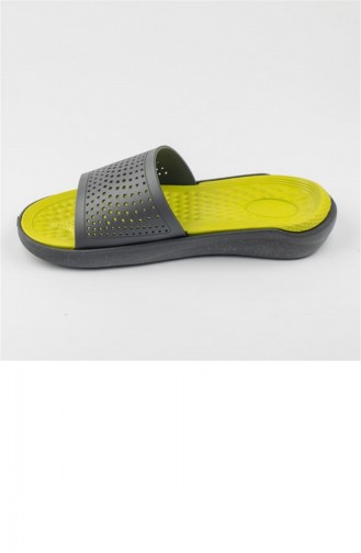 Green Summer Slippers 3216.GRI-YESIL