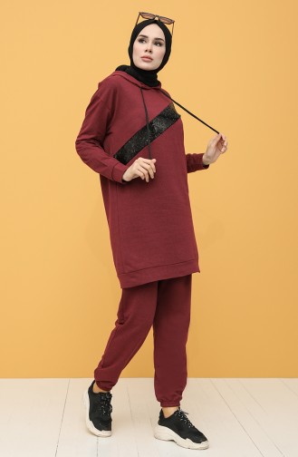 Claret Red Tracksuit 5086-01