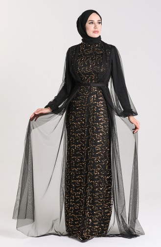 Black gold muslimah dress top