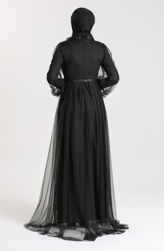 Schwarz Hijab-Abendkleider 5383-09