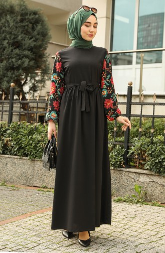 Black İslamitische Jurk 8003-01