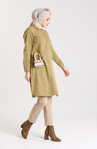 Slit wool Viscose Tunic 2526-07 Mustard 2526-07