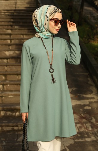 Basic Kolyeli Tunik 4013-06 Çağla Yeşili