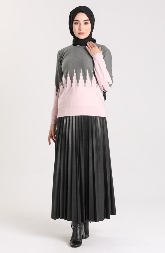 Knitwear Blouse 19666-01 Anthracite Pink 19666-01